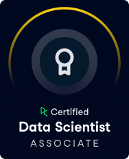 DataCamp Certified Data Scientist Associate badge